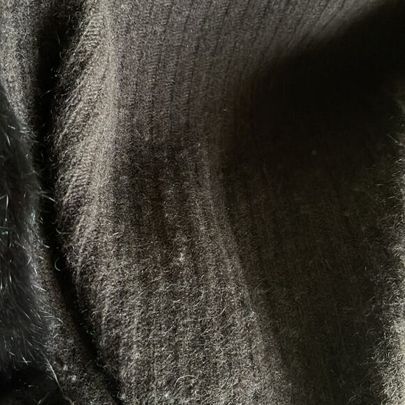 Metro 6 Nina Leonard  deep Brown Fur Vest Lambswool - Picture 8 of 8